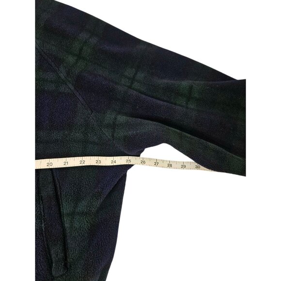 VTG Polo Ralph Lauren Golf Tartan Plaid Fleece Jacket Men's Large Blue Full Zip - Picture 7 of 8